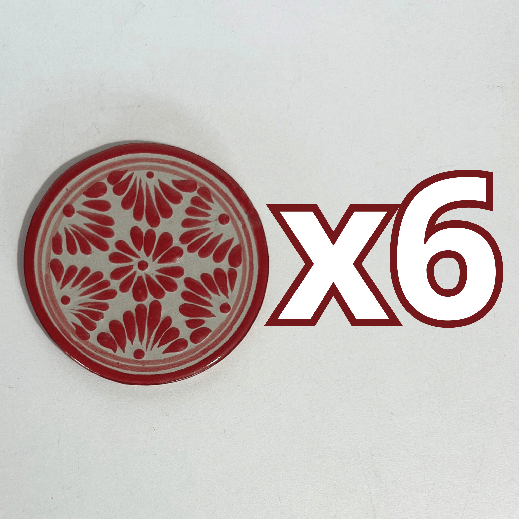 PORTA VASO FONDO TRADICIONAL CENEFA ROJO
