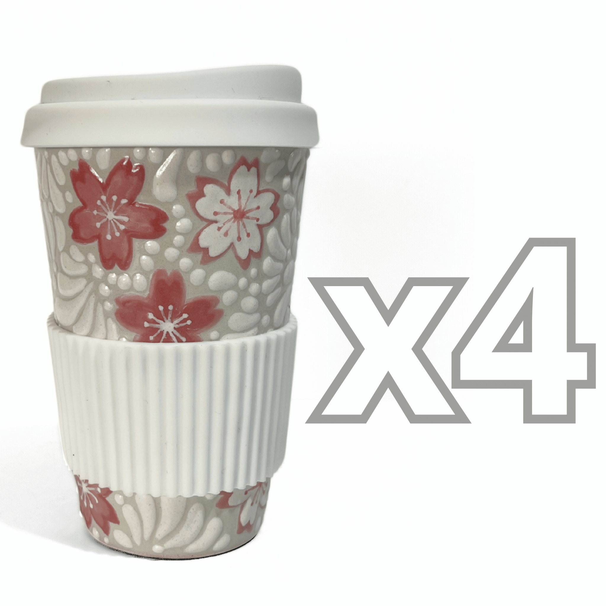 TERMO 15 CM SIN ASA FONDO TRADICIONAL MIK BLANCO TRES FLORES CEREZO