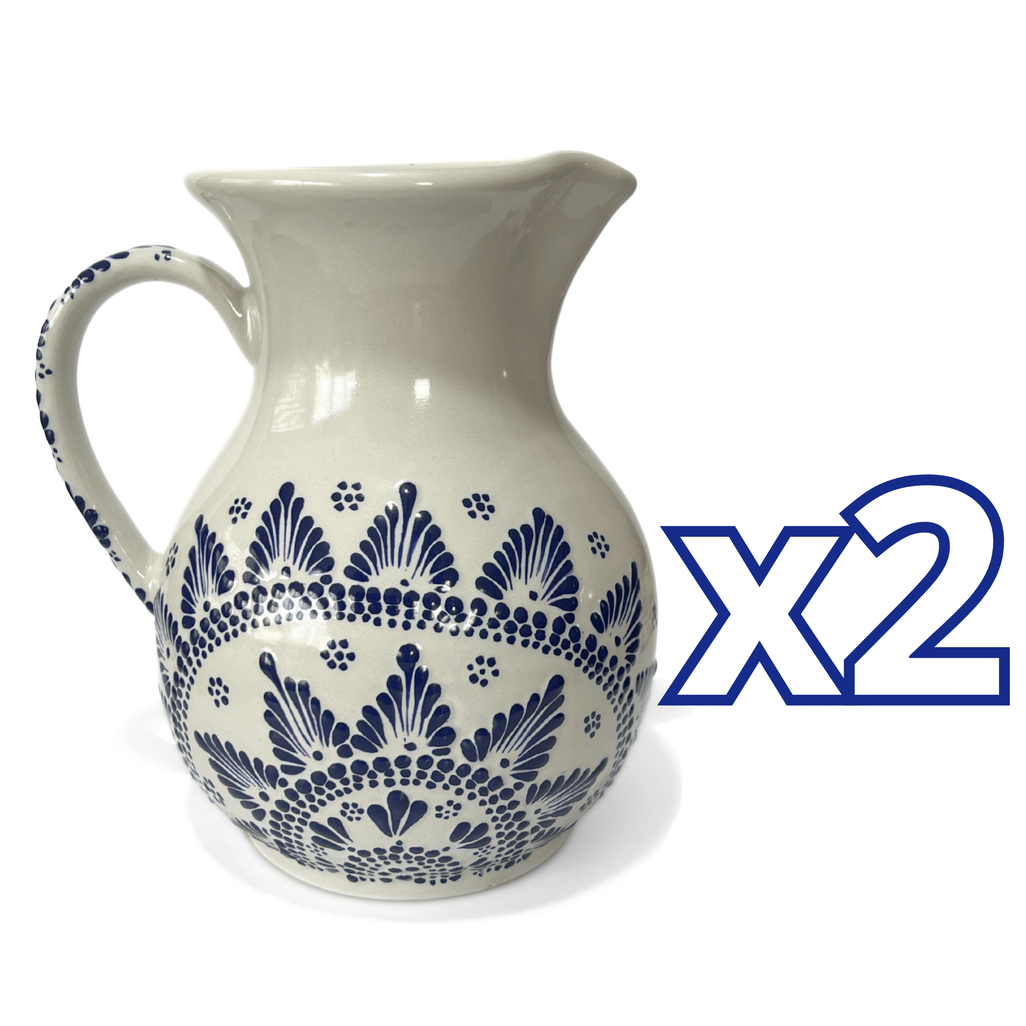 JARRA FONDO TRADICIONAL CENEFA MANDALA AZUL COBALTO