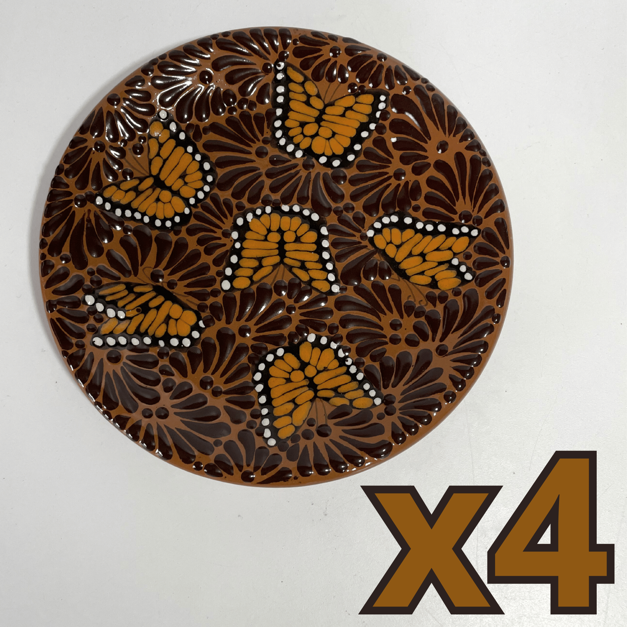 PLATO PLANO FONDO CAFE MIK CAFE CHOCOLATE MARIPOSAS