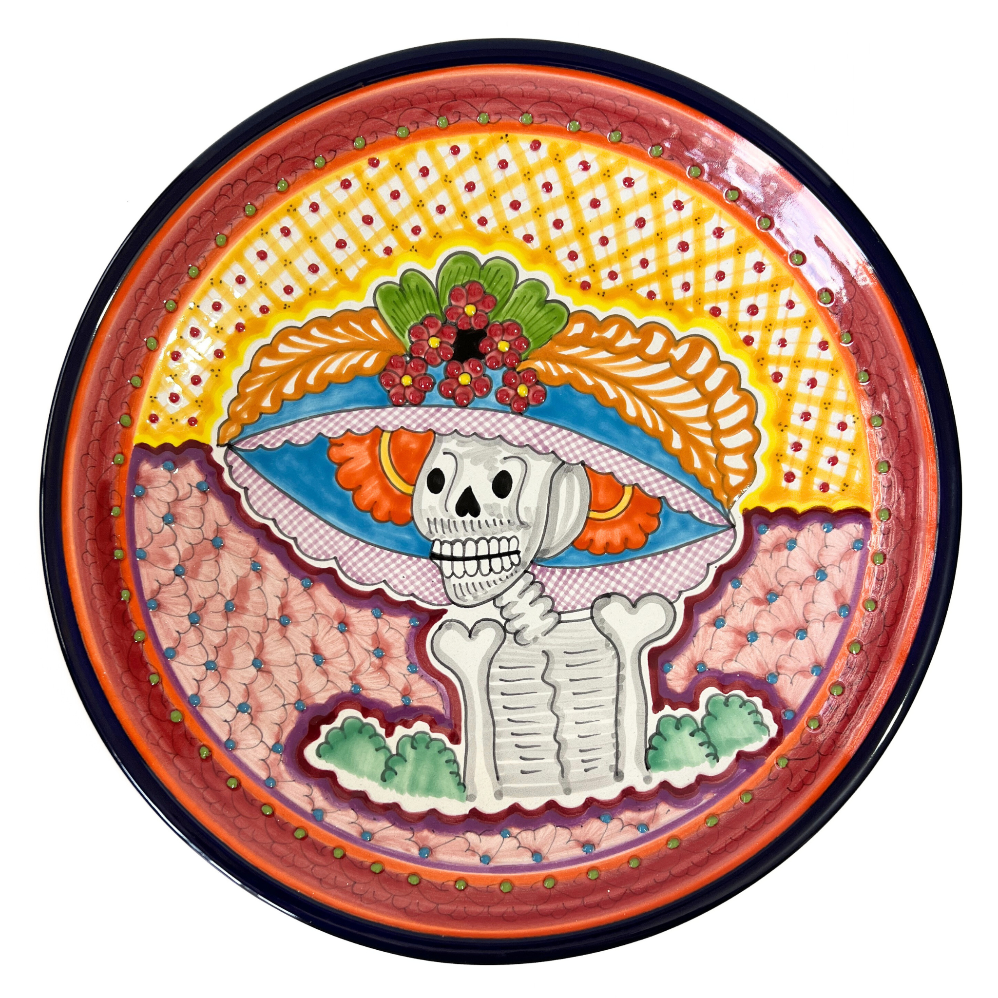 PLATON REDONDO 40 CM CATRINA MULTICOLOR