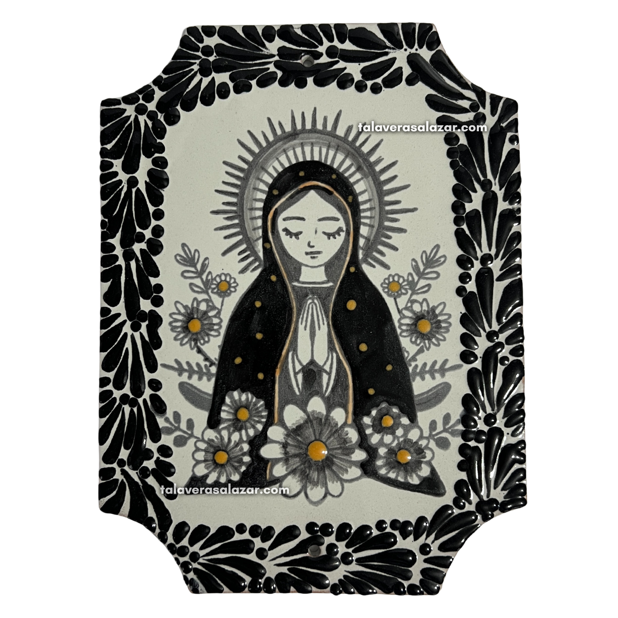 PLACA 24.5 CM VIRGENCITA NEGRO MIK NEGRO