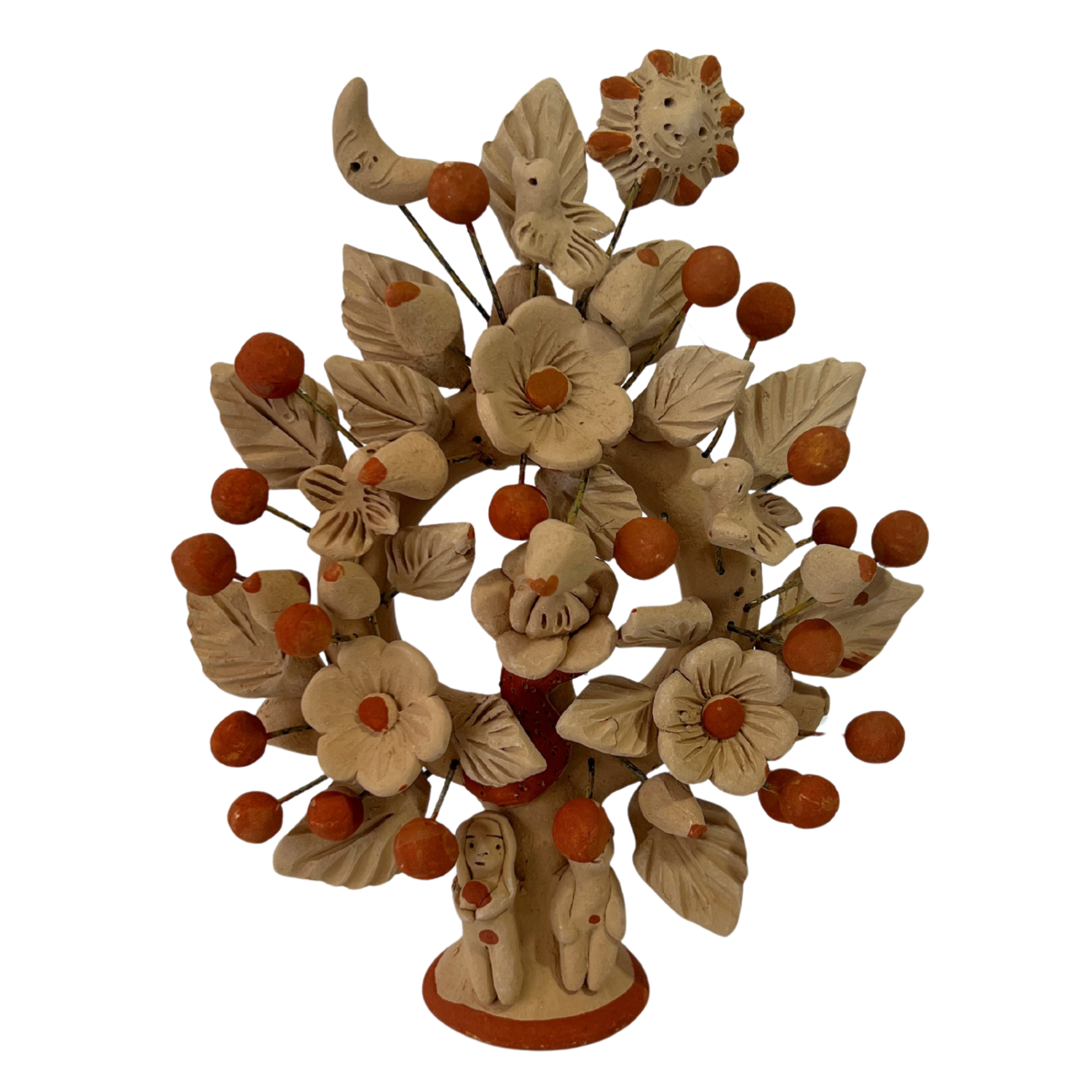 ARBOL DE LA VIDA BARRO BLANCO Y ROJO