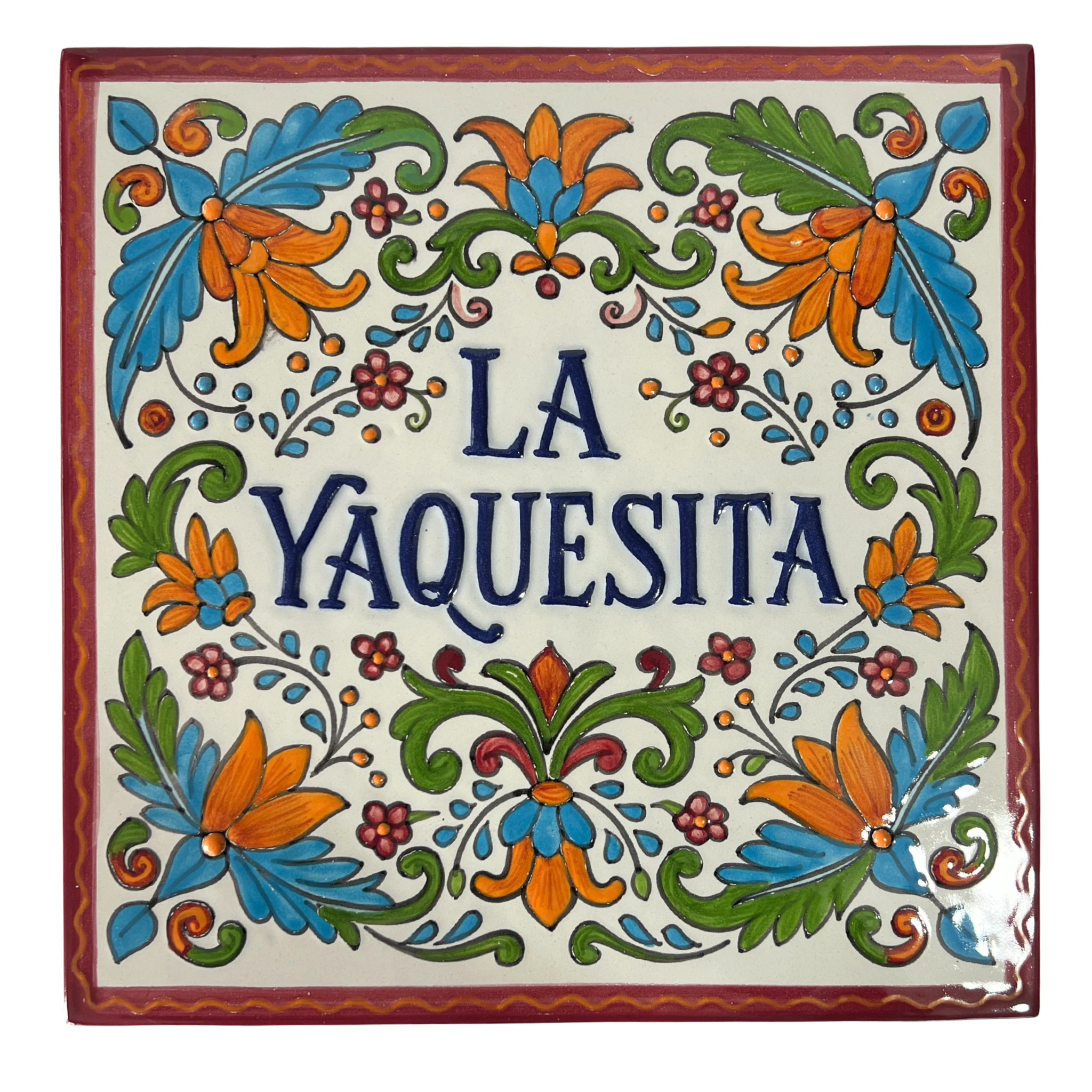 PLACA CUADRADA 35 CM PERSONALIZADA MULTICOLOR