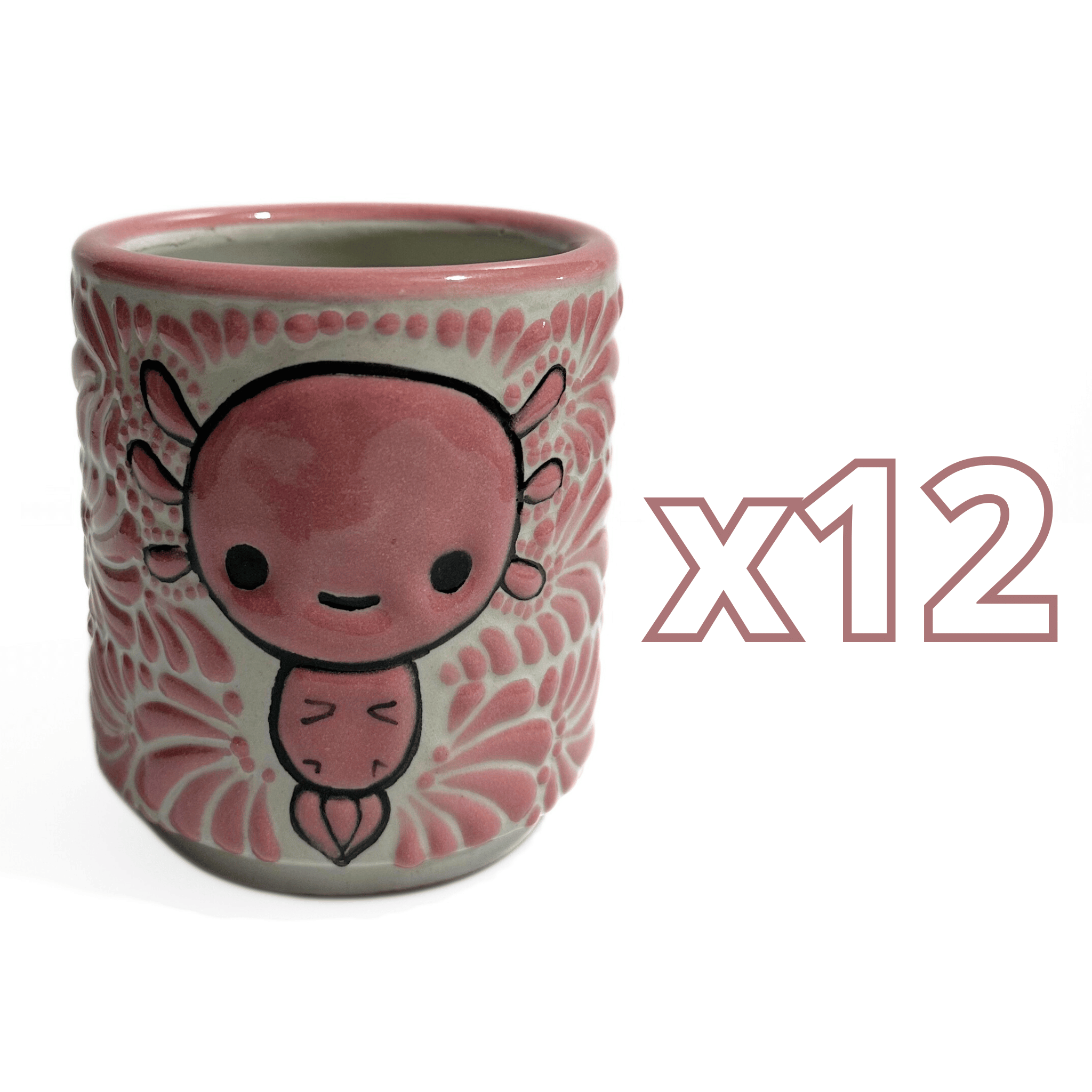TAZA RECTA ESTANDAR FONDO TRADICIONAL MIK ROSA AJOLOTE