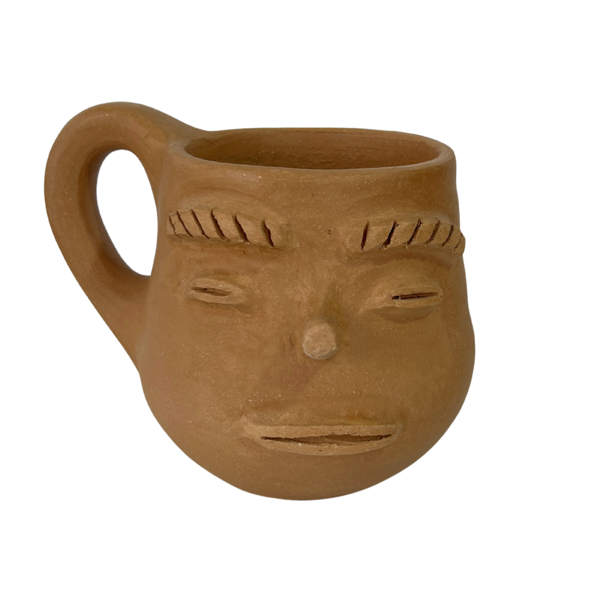 TAZA BARRO BLANCO CARITA