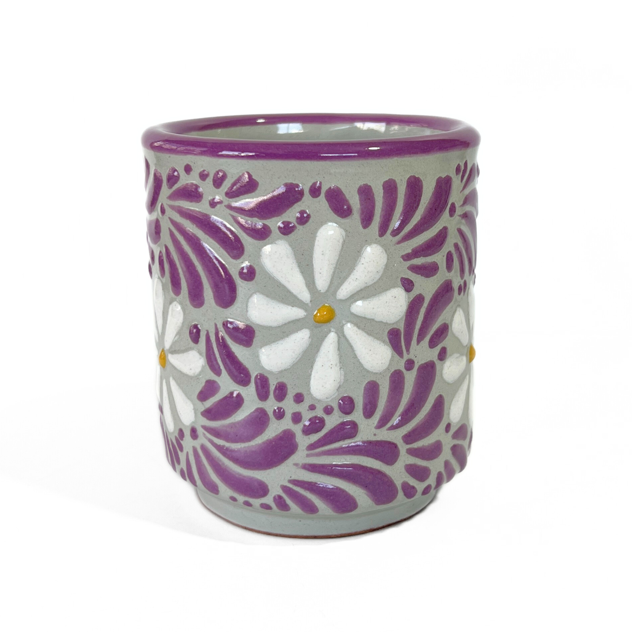 TAZA RECTA ESTANDAR FONDO TRADICIONAL MIK MORADO MARGARITAS