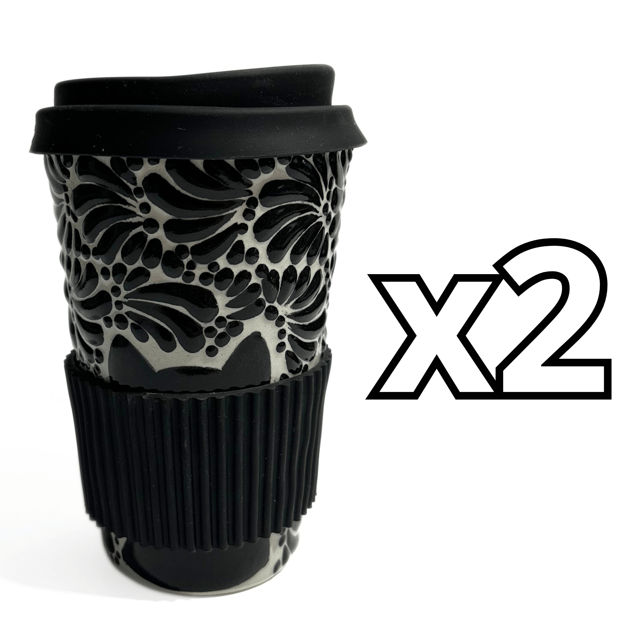 TERMO 15 CM SIN ASA FONDO TRADICIONAL MIK NEGRO GATO NEGRO CON OJOS AMARILLOS