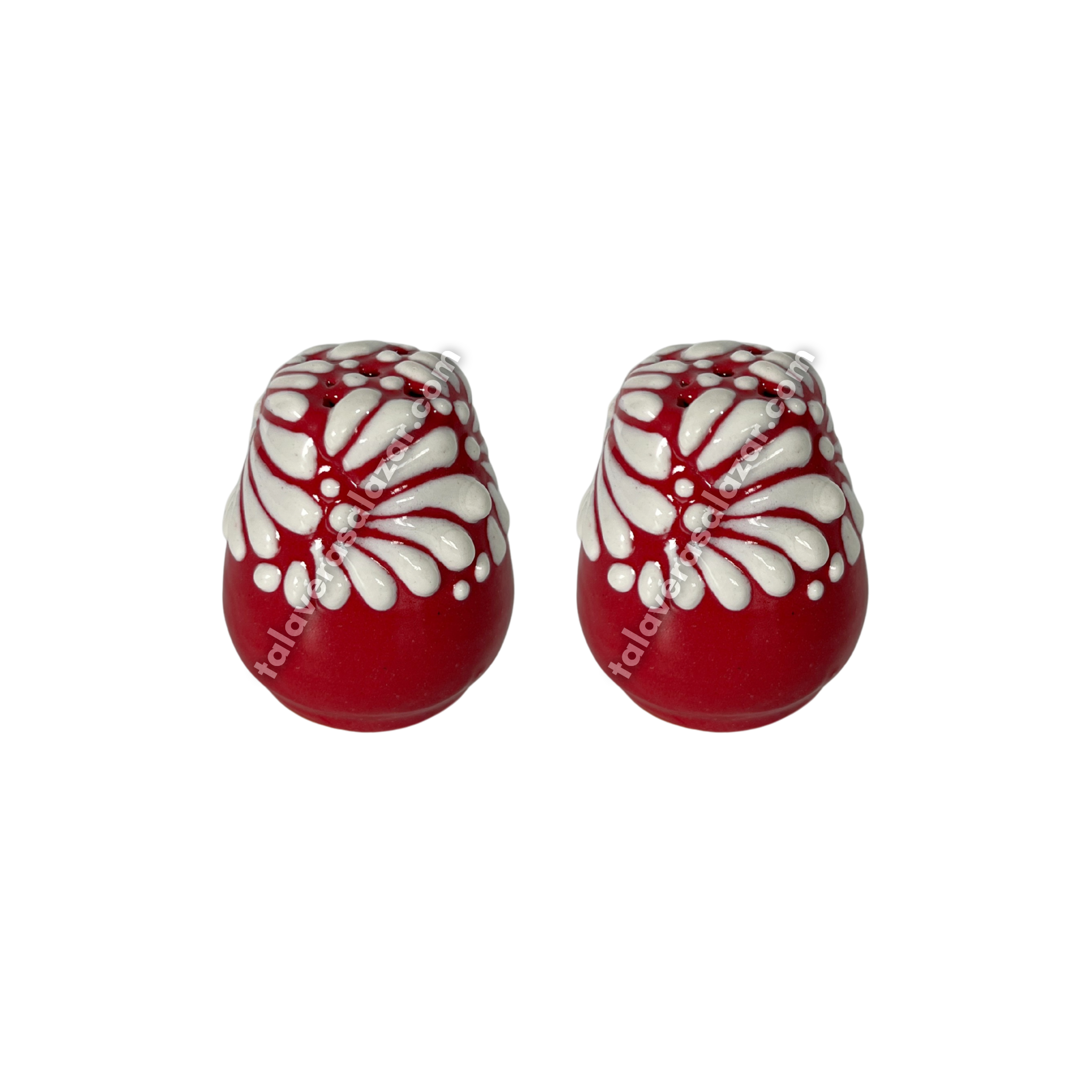 DUO MINI SALERO FONDO ROJO MIK CENEFA BLANCO