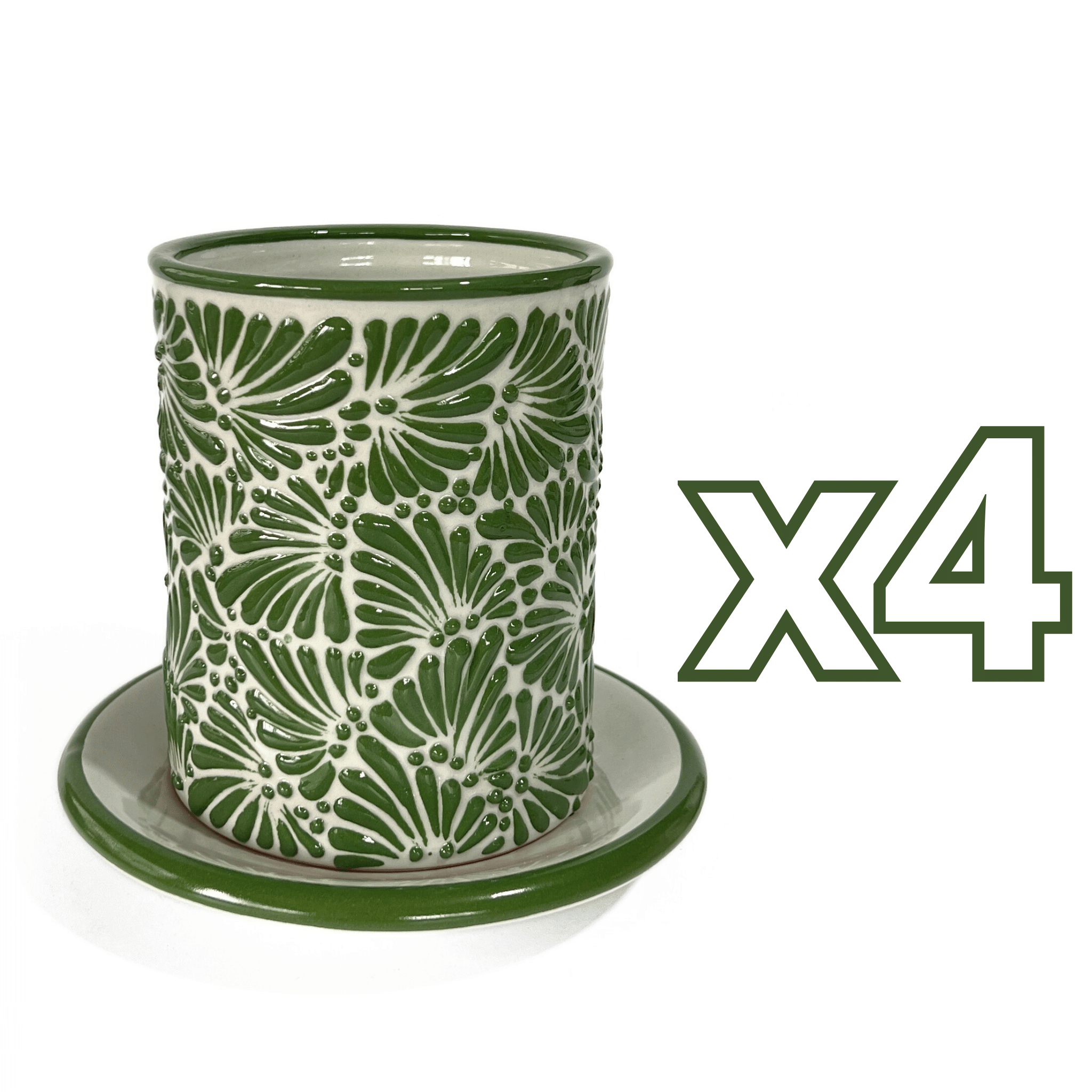 MACETA CILINDRO 15 CM FONDO TRADICIONAL MIK VERDE BANDERA