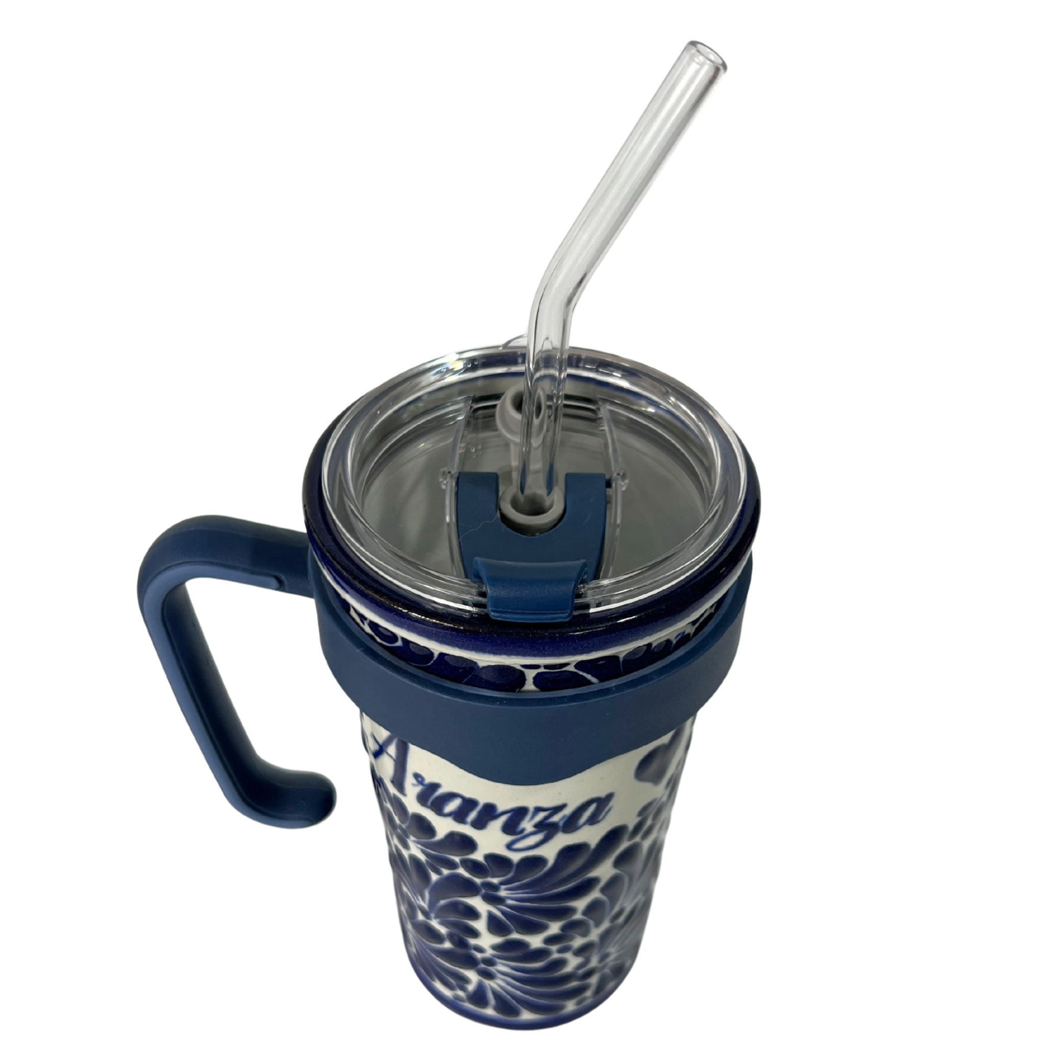 TERMO PRO PERSONALIZADO FONDO TRADICIONAL MIK AZUL COBALTO NOMBRE Y CORAZON