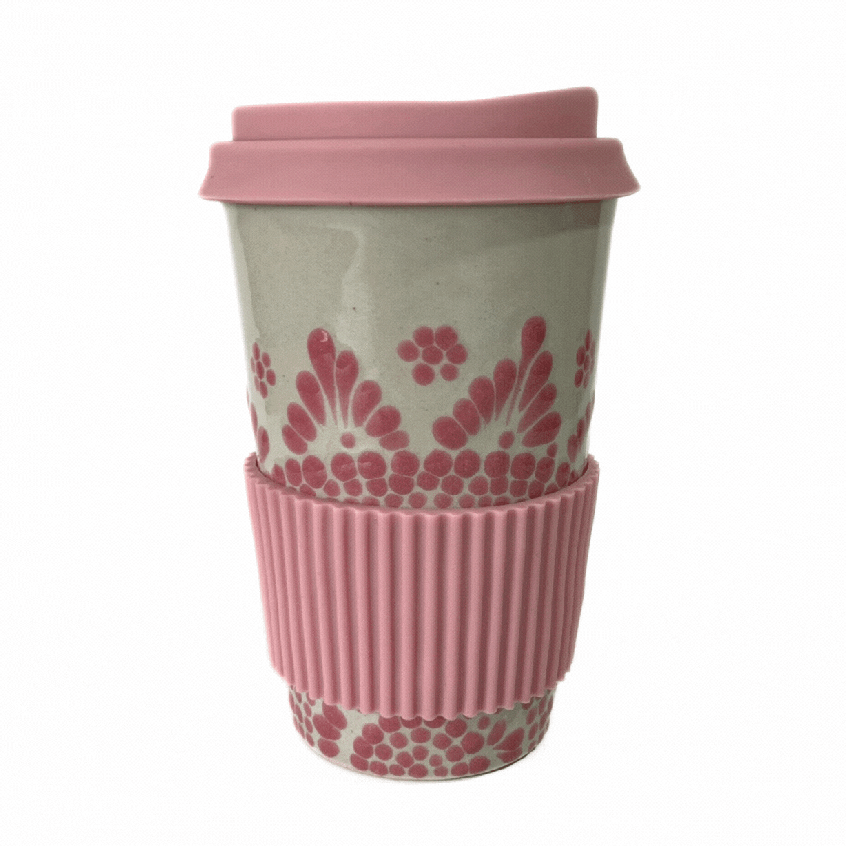TERMO 15 CM SIN ASA FONDO TRADICIONAL CENEFA MANDALA ROSA