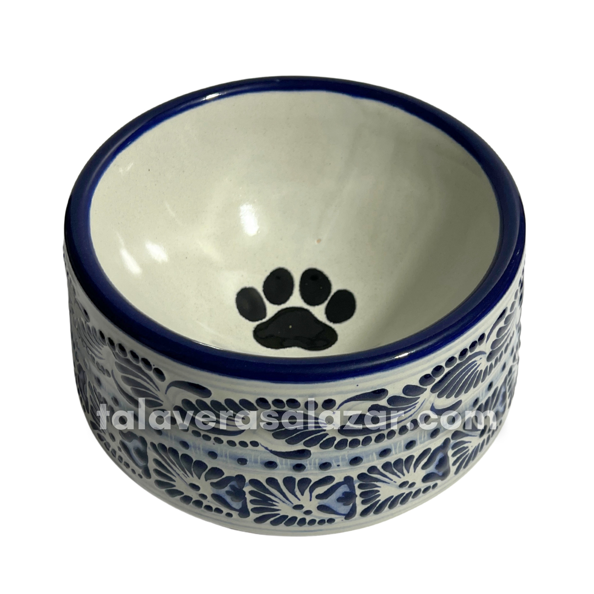TAZON PARA MASCOTA GRANDE FONDO TRADICIONAL CENEFA AZUL COBALTO