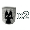 TAZA RECTA ESTANDAR FONDO TRADICIONAL MIK NEGRO GATO NEGRO
