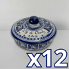 TORTILLERO PERSONALIZADO FONDO TRADICIONAL CENEFA AZUL COBALTO NOMBRES Y FECHA
