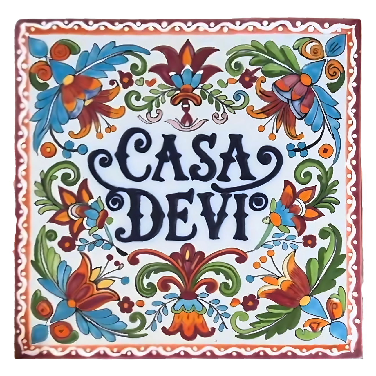 PLACA CUADRADA 35 CM PERSONALIZADA MULTICOLOR