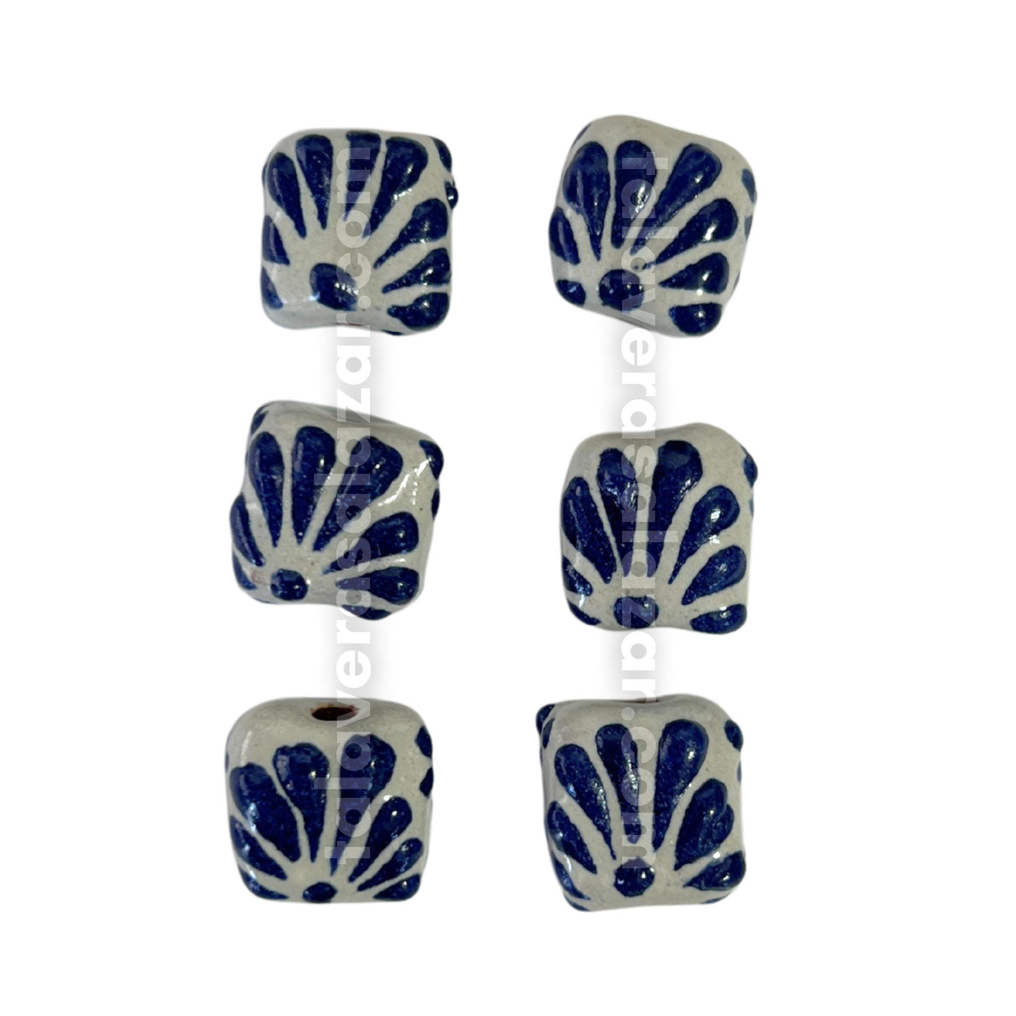 CUADRO PLANO 1.5 CM FONDO TRADICIONAL DECORADO AZUL COBALTO