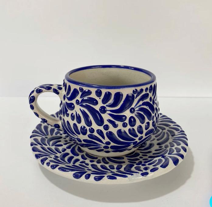 SET TAZA CHOCOLATERA, MEDIANA AZUL COBALTO MIK
