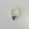 PULSERA INICIAL LETRA F AZUL COBALTO