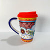 TERMO TAZA 10 CM AZUL COBALTO CENEFA FLORES – Talavera Salazar