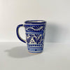 TAZA SEMI CUADRADA CALAVERA AZUL COBALTO