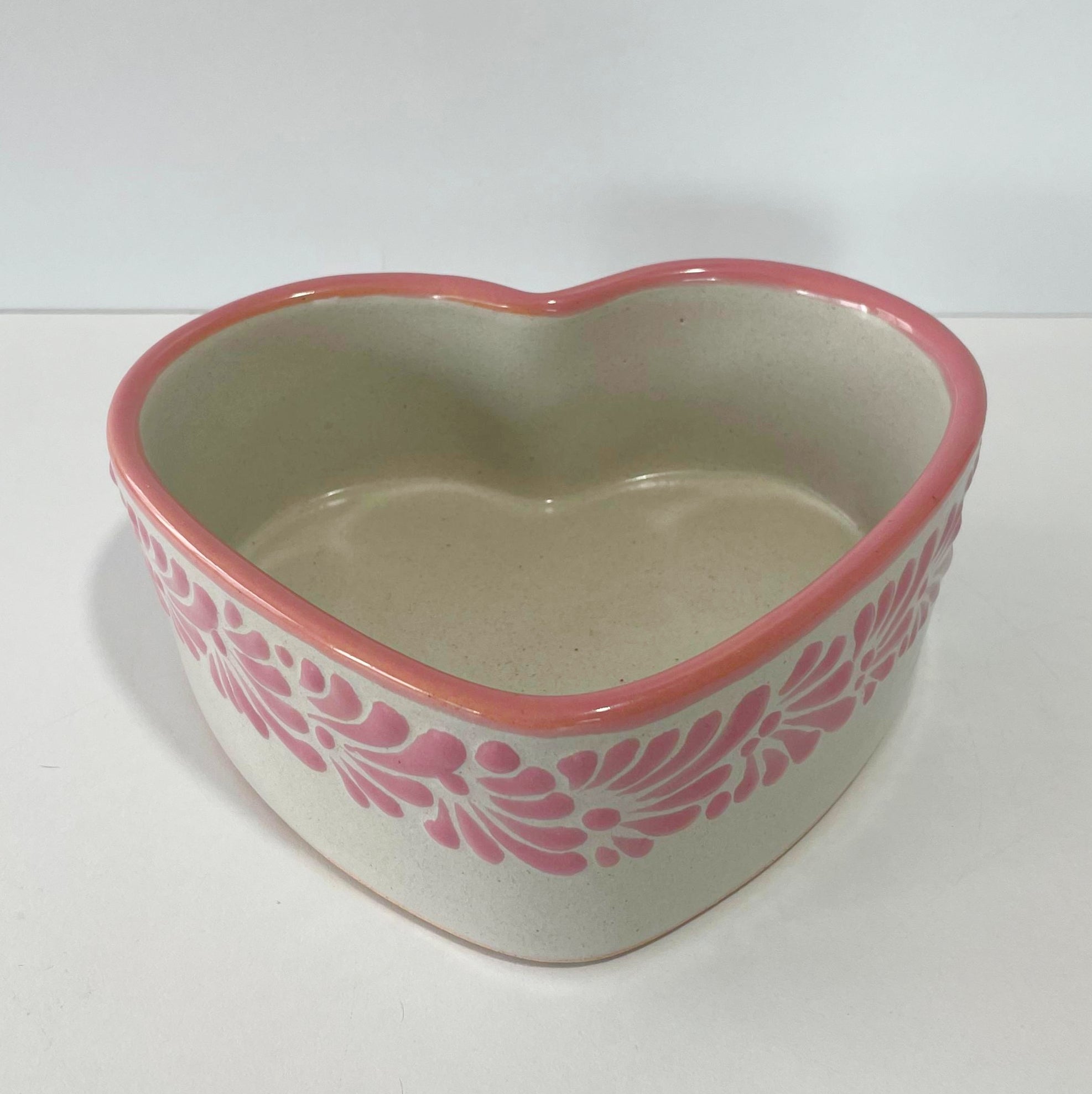 TAZON FORMA DE CORAZON 14.5 CM FONDO TRADICIONAL CENEFA MIK ROSA