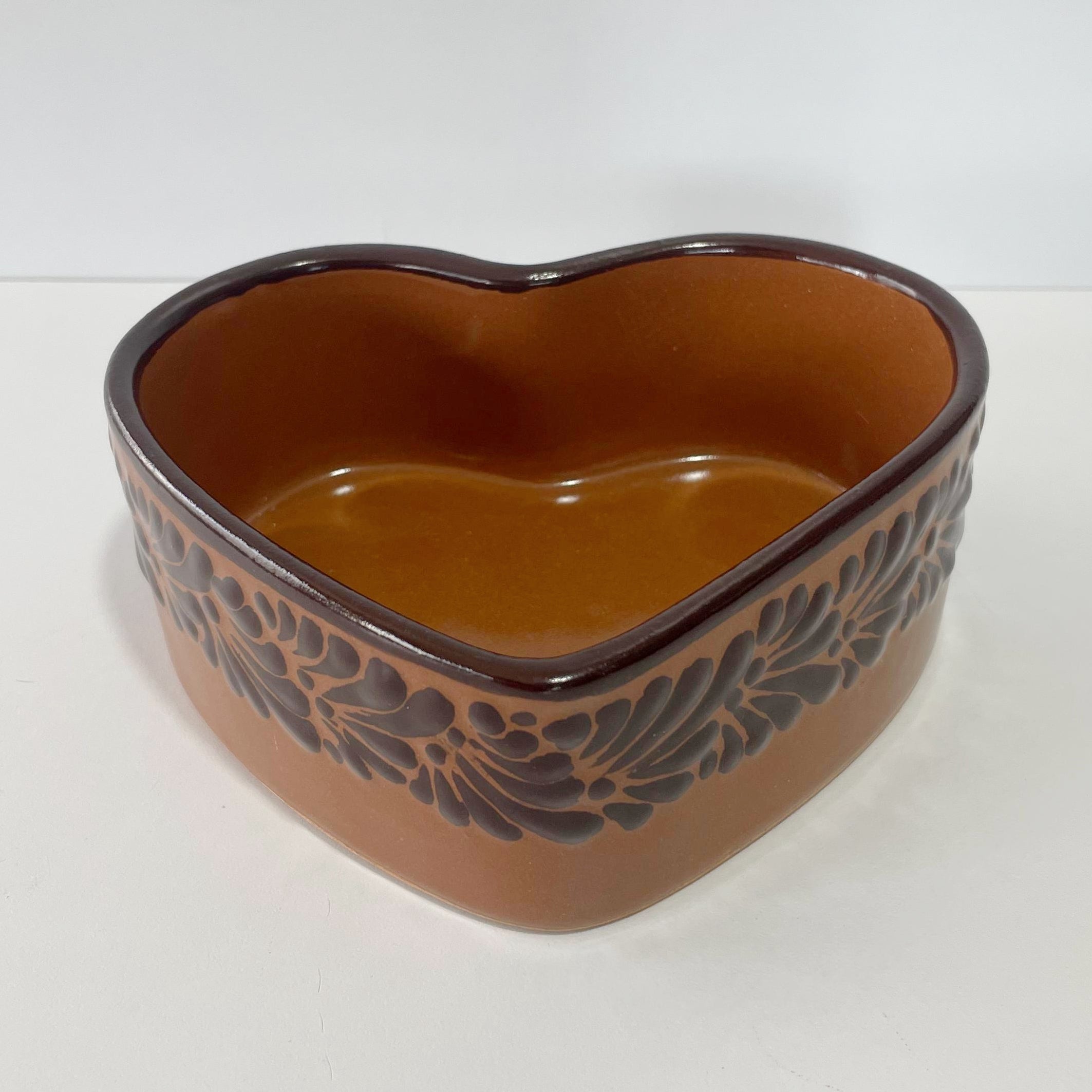 TAZON FORMA DE CORAZON 14.5 CM FONDO CAFE CENEFA MIK CAFE CHOCOLATE
