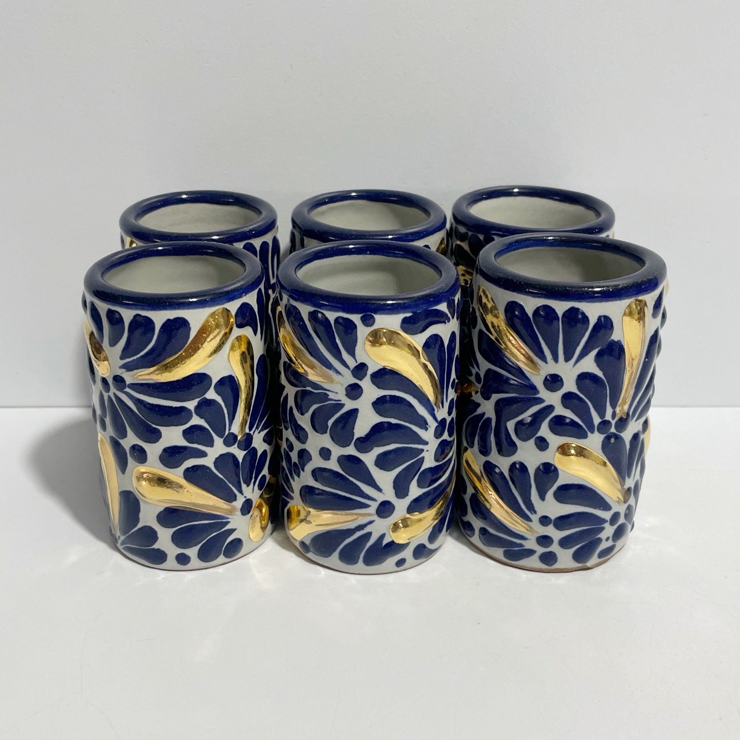 TEQUILERO NO PERSONALIZADO FONDO TRADICIONAL MIK AZUL COBALTO DESTELLOS DE ORO