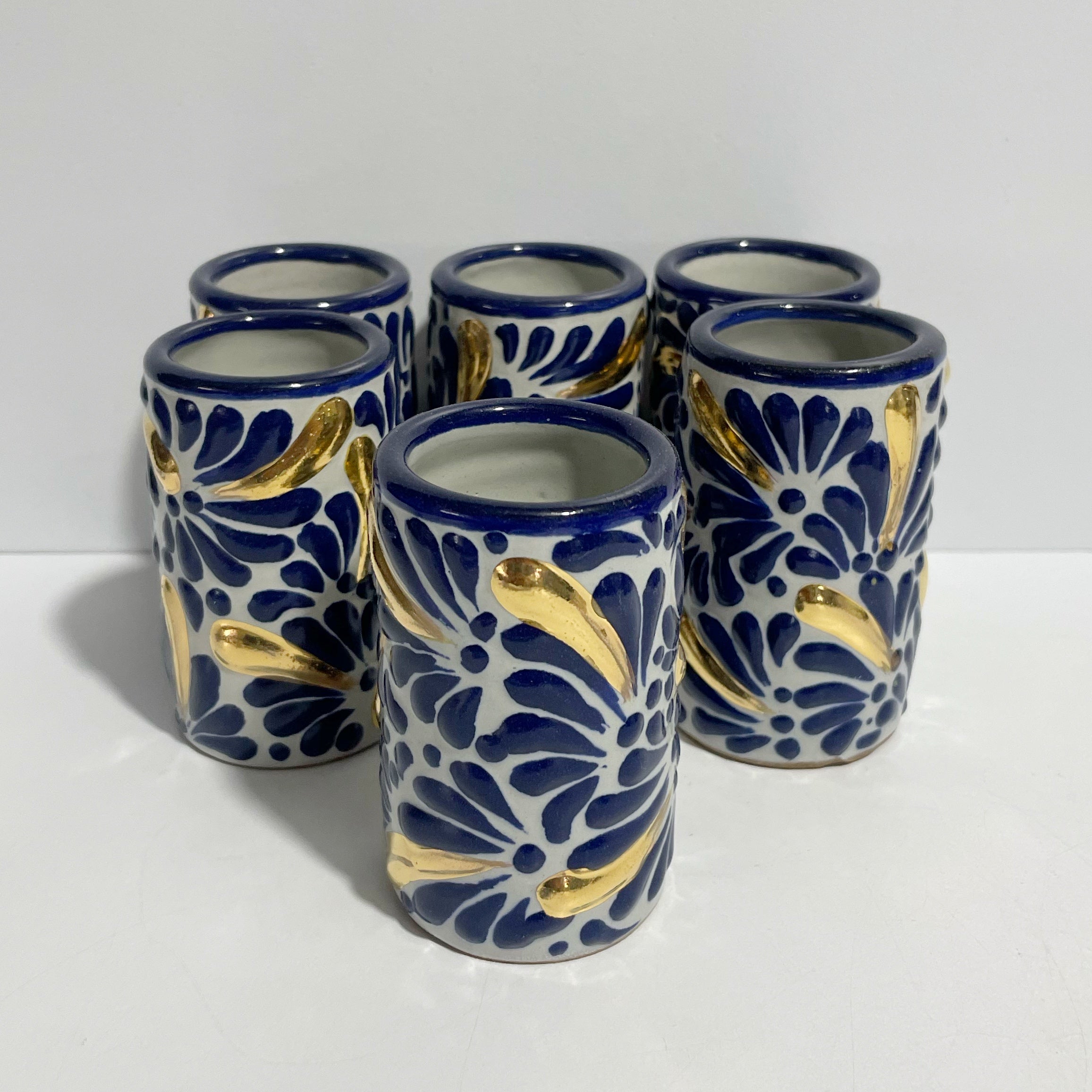 TEQUILERO NO PERSONALIZADO FONDO TRADICIONAL MIK AZUL COBALTO DESTELLOS DE ORO