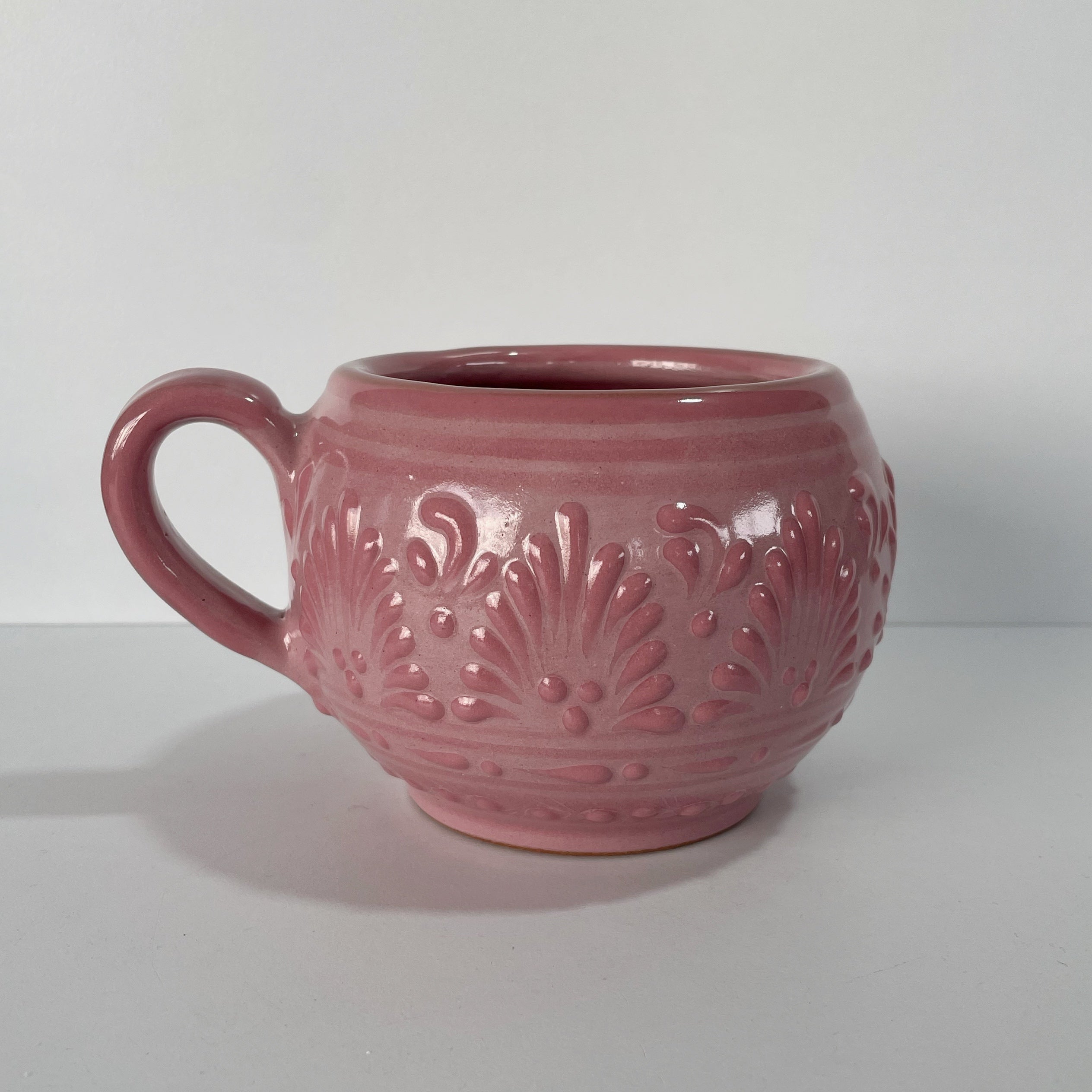 TAZA CHOCOLATERA GRANDE ROSA CENEFA ROSA