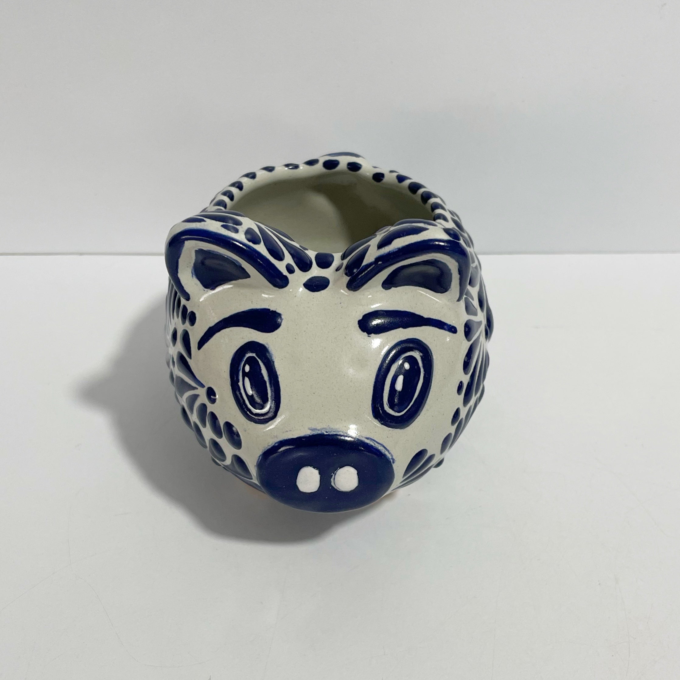 MACETA CERDITO FONDO TRADICIONAL MIK AZUL COBALTO