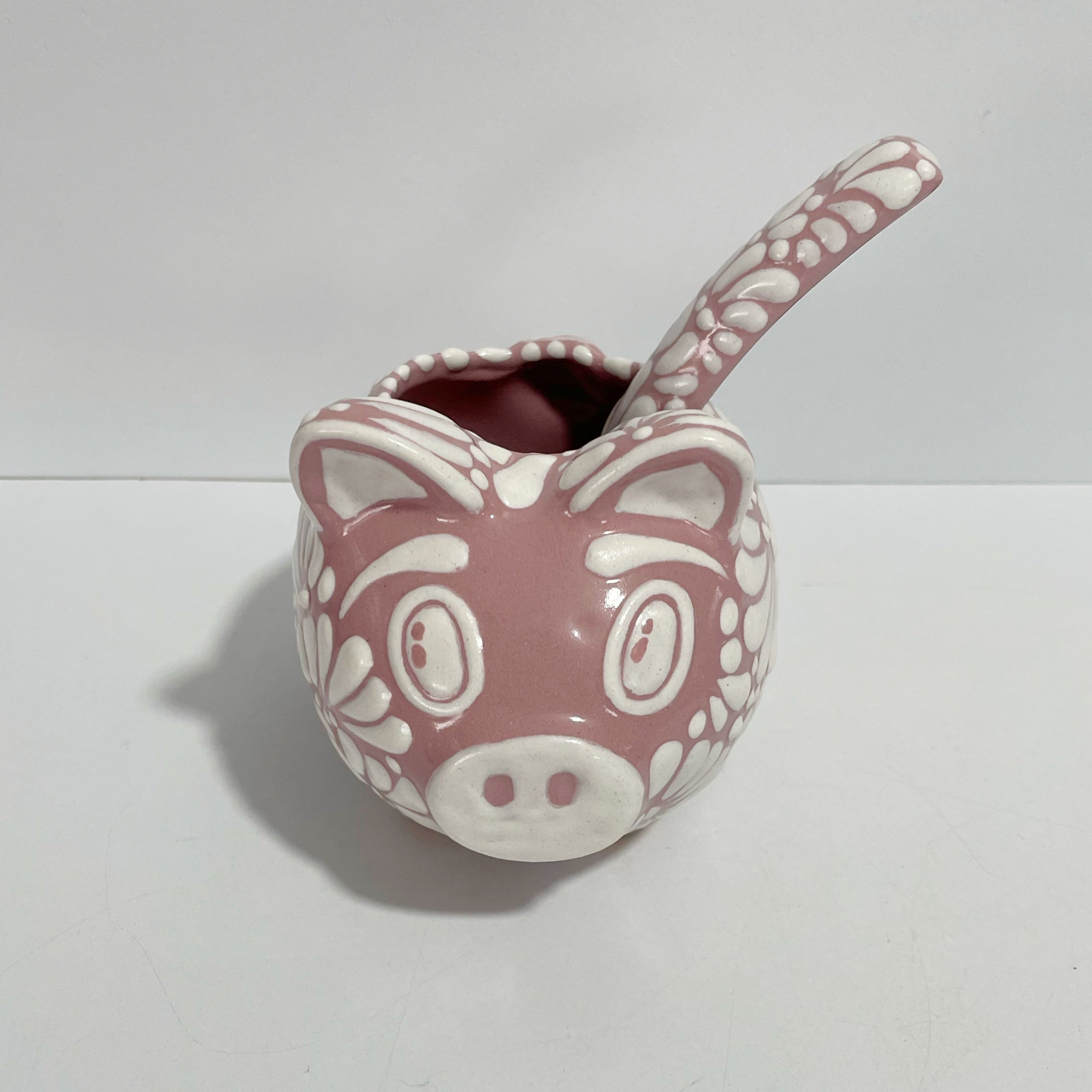 SALSERA CERDITO FONDO ROSA MIK BLANCO