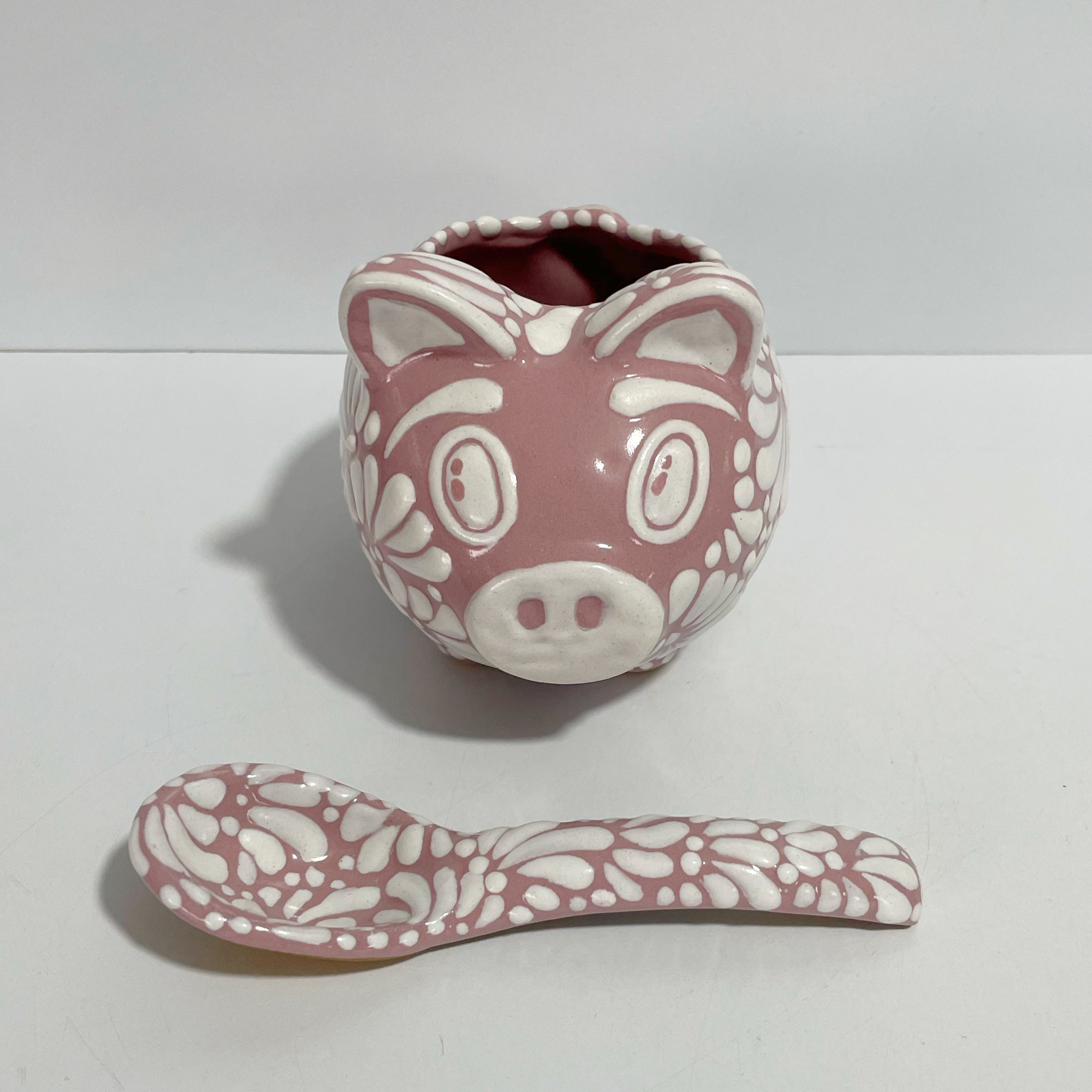 SALSERA CERDITO FONDO ROSA MIK BLANCO