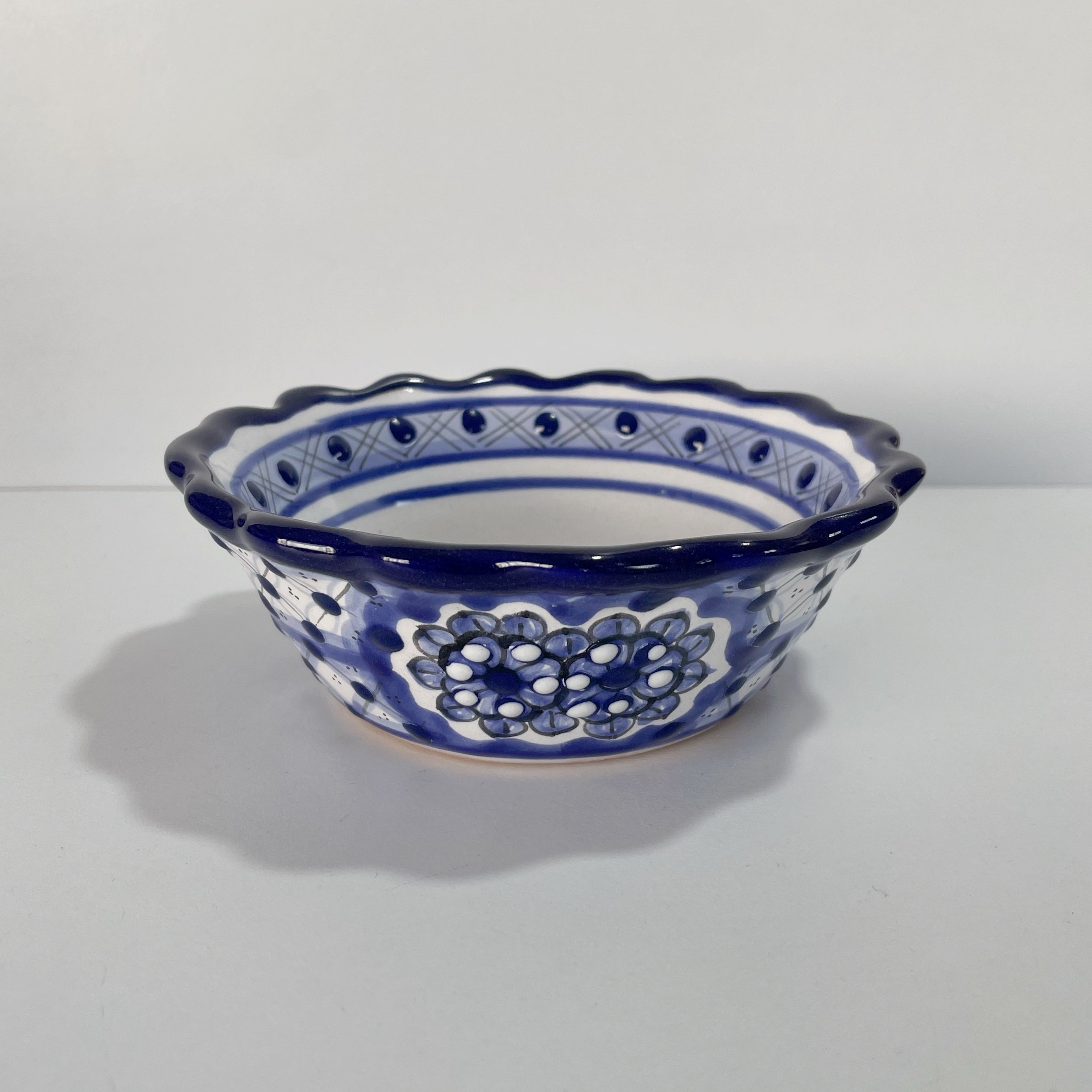 DULCERO CHINO AZUL COBALTO FLORES