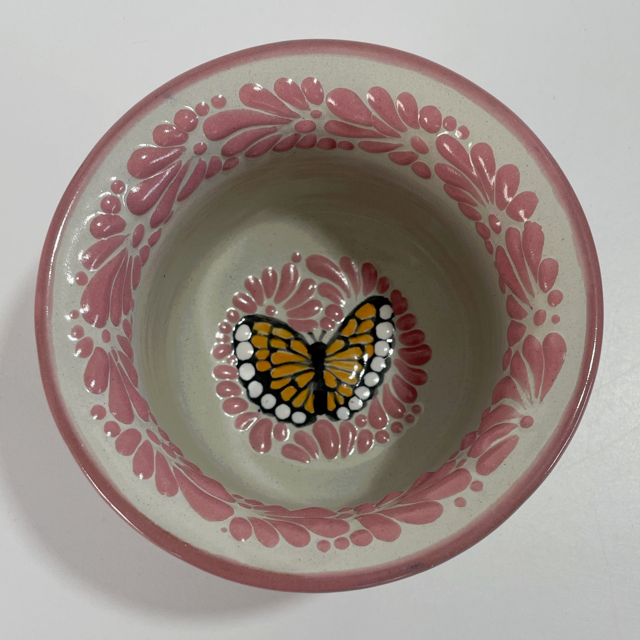 SALSERA FONDO BLANCO MIK ROSA MARIPOSAS