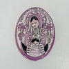 VIRGEN 10 CM FONDO TRADICIONAL DECORADO MORADO