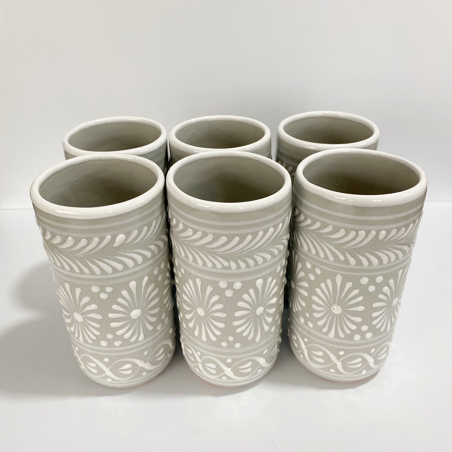 VASOS PARA JARRA FONDO TRADICIONAL CENEFA BLANCO
