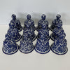 PAQUETE CAMPANA 8.5 CM NO PERSONALIZADO FONDO BLANCO MIK AZUL COBALTO