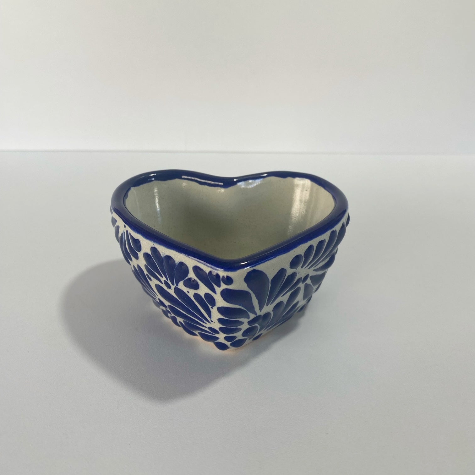 TAZON 10 CM FORMA DE CORAZON FONDO TRADICIONAL MIK AZUL COBALTO