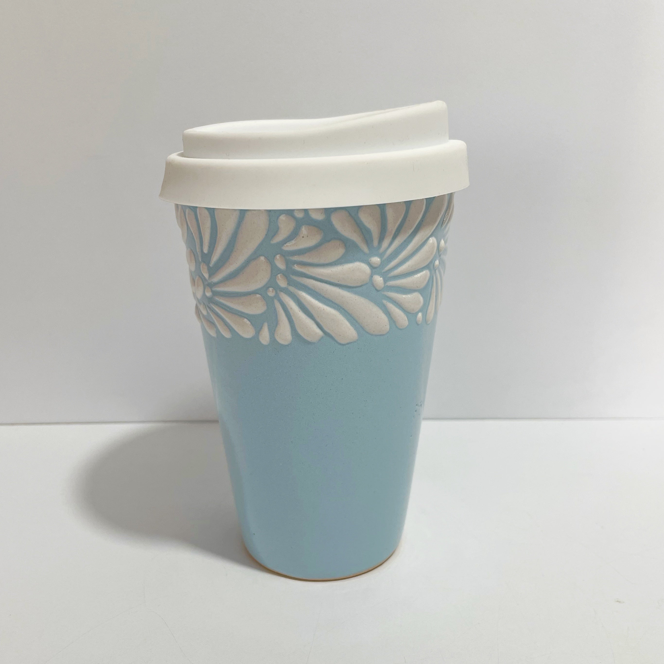 TERMO 15 CM SIN ASA FONDO BABY BLUE MIK CENEFA BLANCO