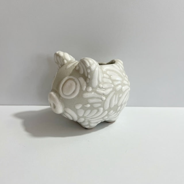 MACETA CERDITO COLOR BLANCO