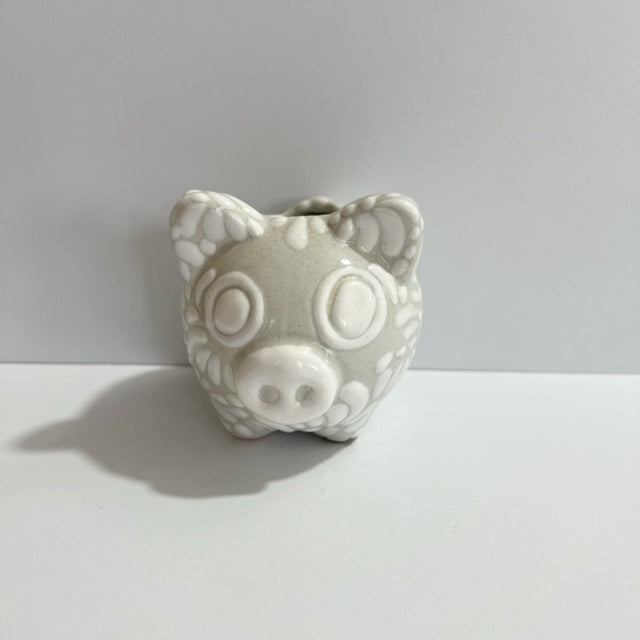 MACETA CERDITO COLOR BLANCO