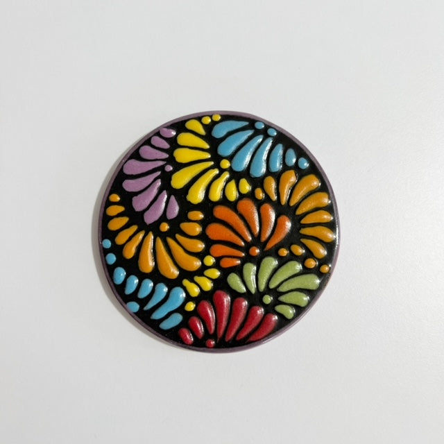 PORTA VASO FONDO NEGRO, MULTICOLORES MIK
