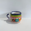 TAZA CHOCOLATERA MEDIANA MULTICOLORES FLORES