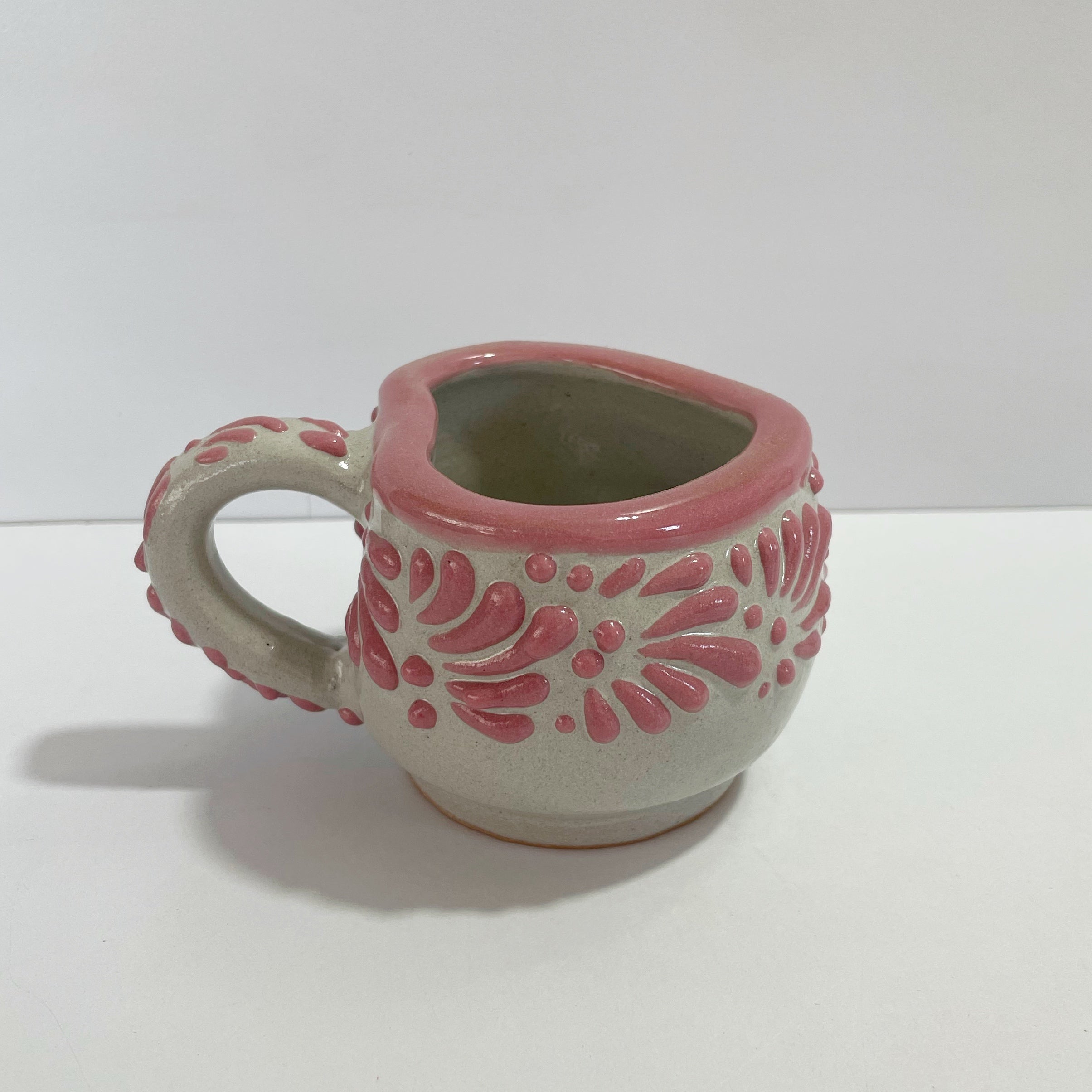 TAZA FORMA DE CORAZON CHOCOLATERA CHICA CENEFA MIK ROSA