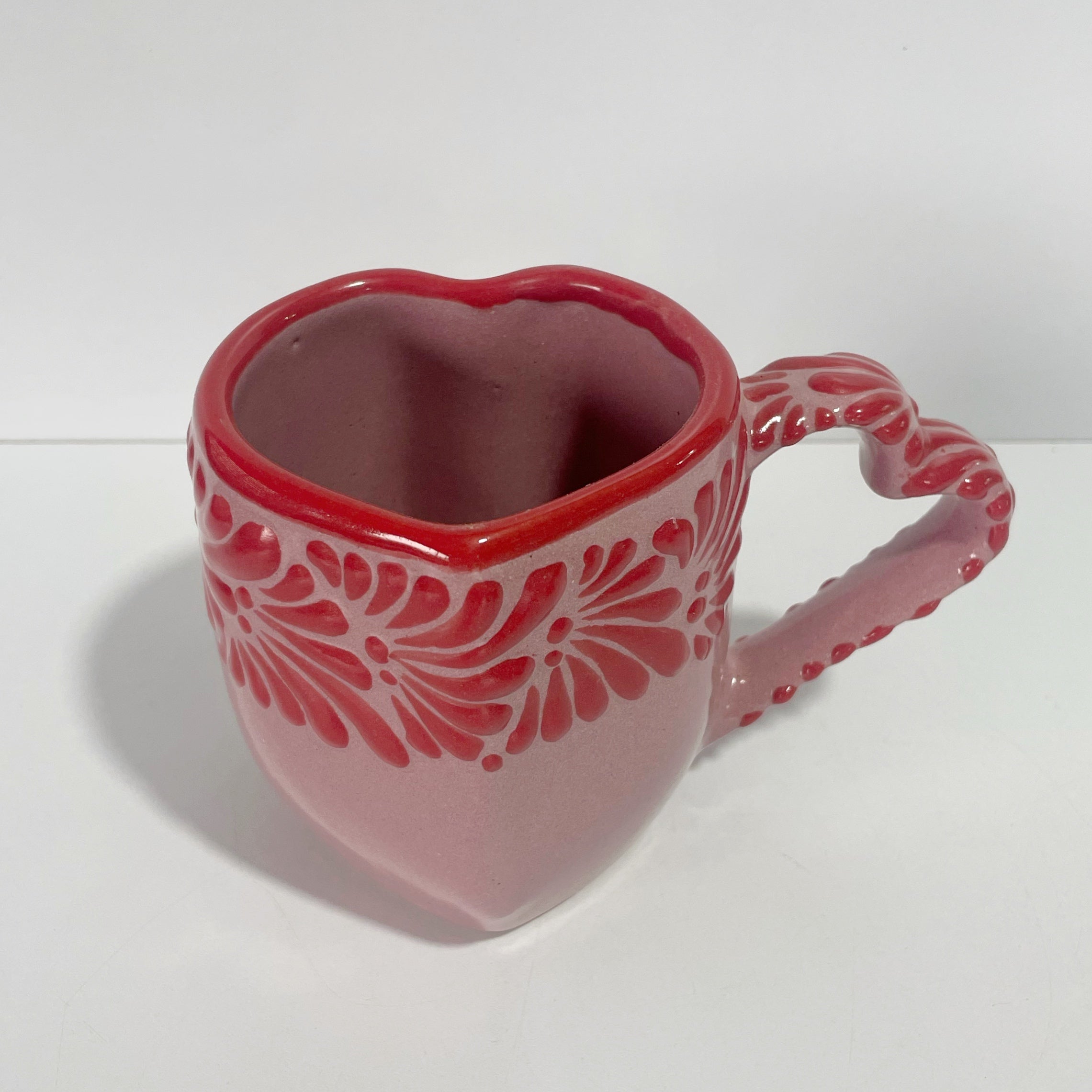 TAZA CORAZON CON ASA DE CORAZON FONDO ROSA MIK CENEFA ROJO