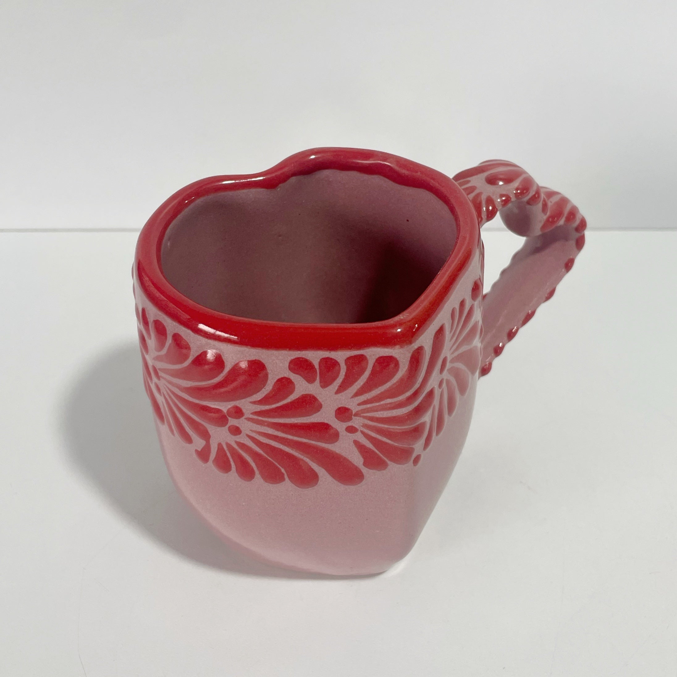 TAZA CORAZON CON ASA DE CORAZON FONDO ROSA MIK CENEFA ROJO
