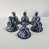 PAQUETE CAMPANA 5 CM NO PERSONALIZADO FONDO BLANCO MIK AZUL COBALTO