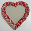 CHAROLA DE CORAZON 25 CM FONDO BLANCO CENEFA MIK ROJO