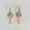 ARETES ESFERA FONDO TRADICIONAL MIK ROSA CON PERLA DEL RIO
